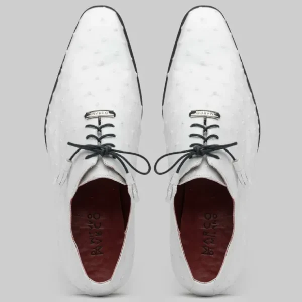 marco_di_milano_criss_ost_3-4.webp Hot Mezlan Marco Di Milano Criss Ostrich Quill Dress Oxfords White