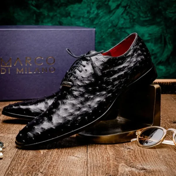 Online Marco di Milano Criss Ostrich Quill Dress Oxfords Black