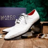 Hot Mezlan Marco Di Milano Criss Ostrich Quill Dress Oxfords White