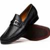 Outlet Marco di Milano Enzo Lizard Bit Loafers Black