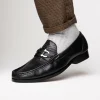 Outlet Marco di Milano Enzo Lizard Bit Loafers Black