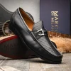 Outlet Marco di Milano Enzo Lizard Bit Loafers Black