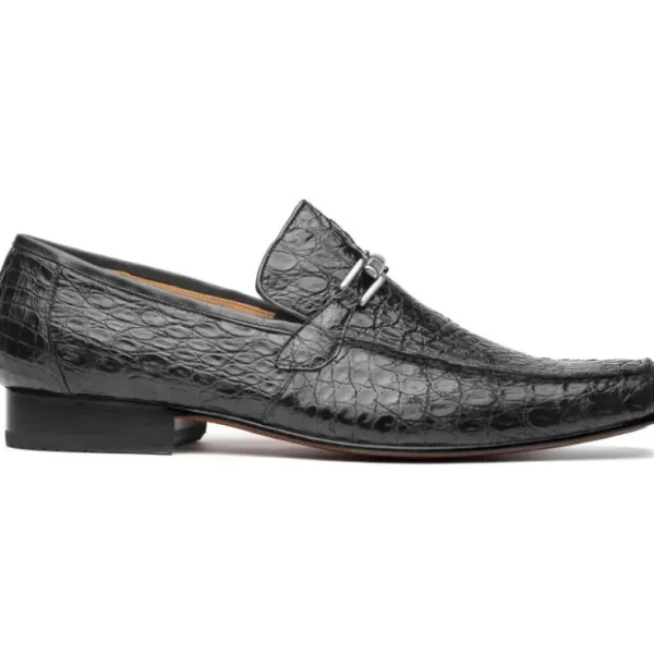 New Marco di Milano Fabro Caiman Crocodile Bit Loafers Grey