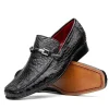 Online Marco di Milano Fabro Caiman Crocodile Bit Loafers Black