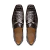 Cheap Marco di Milano Fabro Caiman Crocodile Bit Loafers Brown