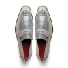 Fashion Marco di Milano Fangio Ostrich Penny Loafers Grey