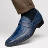 Best Marco di Milano Fangio Ostrich Penny Loafers Denim Blue DenimBlue