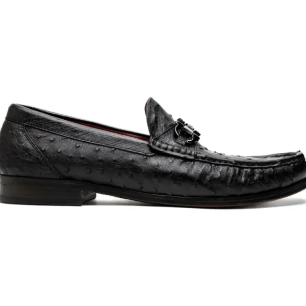 Hot Marco di Milano Ferrioni Ostrich Bit Loafer Black