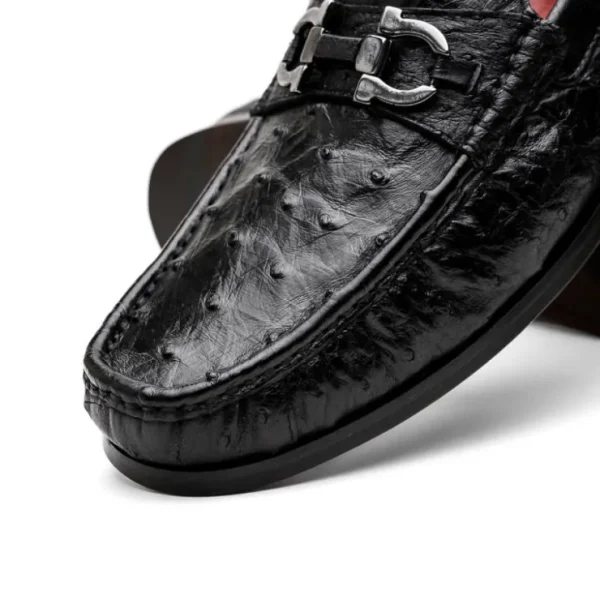 Hot Marco di Milano Ferrioni Ostrich Bit Loafer Black