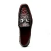 Fashion Marco di Milano Ferrioni Ostrich Bit Loafer Black Cherry BlackCherry