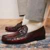 Fashion Marco di Milano Ferrioni Ostrich Bit Loafer Black Cherry BlackCherry