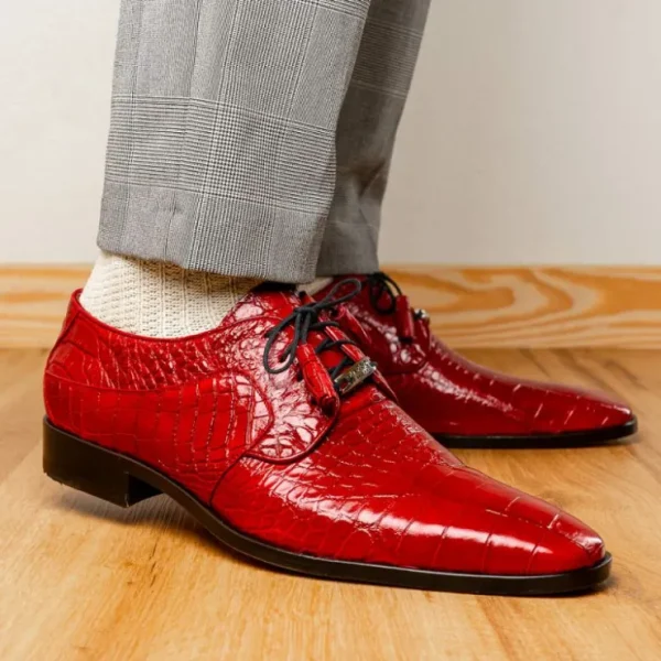 Flash Sale Marco di Milano Fitipaldi Alligator Derby Red