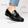 Clearance Marco di Milano Hugo Alligator Bit Loafers Black