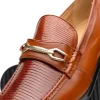 Store Marco di Milano Hugo Lizard & Calfskin Bit Loafers Cognac