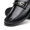 Store Marco di Milano Hugo Lizard & Calfskin Bit Loafers Black