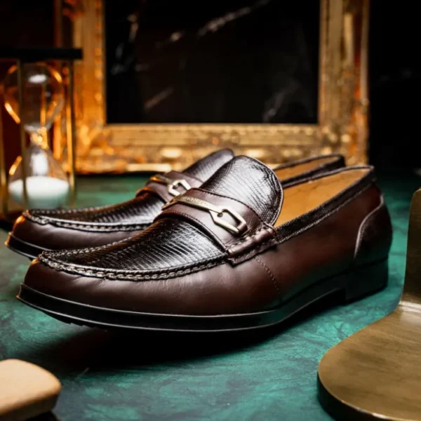 marco_di_milano_hugo_liza_7-1.webp Online Marco di Milano Hugo Lizard & Calfskin Bit Loafers Brown