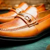 Cheap Marco di Milano Hugo Lizard & Calfskin Bit Loafers Honey