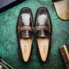 Online Marco di Milano Hugo Lizard & Calfskin Bit Loafers Brown
