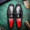 Store Marco di Milano Hugo Lizard & Calfskin Bit Loafers Black