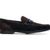 Store Marco di Milano Hugo Sueded Ostrich Leg Bit Loafers Brown / Navy