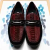 Best Marco di Milano Hugo Sueded Ostrich Leg Bit Loafers Wine / Black