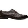 Shop Marco di Milano John Woven Caiman Crocodile Oxford Brown