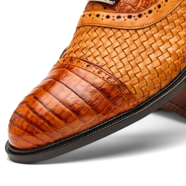 marco_di_milano_john_wove_2-1.webp Store Marco di Milano John Woven Caiman Crocodile Oxford Brandy