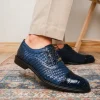 Flash Sale Marco di Milano John Woven Caiman Crocodile Oxford Navy