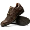Sale Marco di Milano Kratos Caiman Crocodile Sneaker Brown