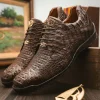 Sale Marco di Milano Kratos Caiman Crocodile Sneaker Brown