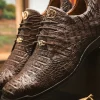 Sale Marco di Milano Kratos Caiman Crocodile Sneaker Brown