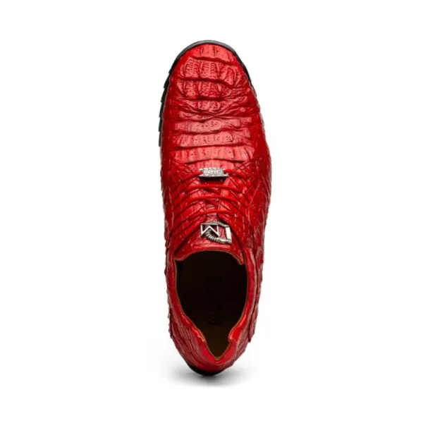 New Marco di Milano Kratos Caiman Crocodile Sneaker Red