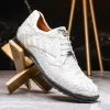 Flash Sale Marco di Milano Kratos Caiman Crocodile Sneaker White