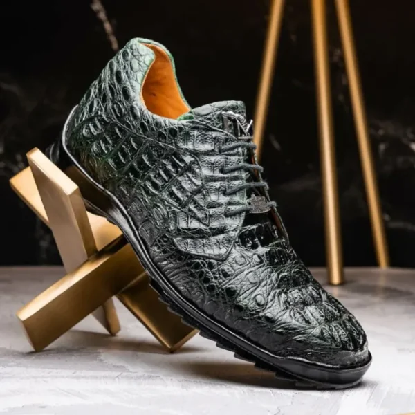 Outlet Marco di Milano Kratos Caiman Crocodile Sneaker Forest Green ForestGreen