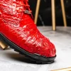 New Marco di Milano Kratos Caiman Crocodile Sneaker Red