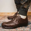 Sale Marco di Milano Kratos Caiman Crocodile Sneaker Brown