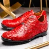 New Marco di Milano Kratos Caiman Crocodile Sneaker Red