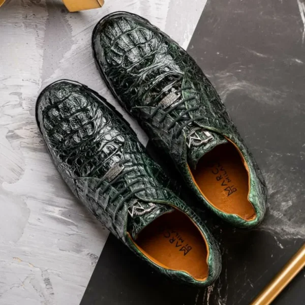 Outlet Marco di Milano Kratos Caiman Crocodile Sneaker Forest Green ForestGreen