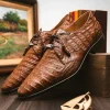 Flash Sale Marco di Milano Lacio Caiman Crocodile Derby Bay Apache BayApache