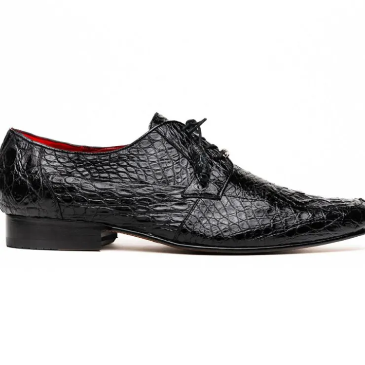 Flash Sale Marco di Milano Leonardo Caiman Crocodile Derby Black