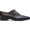 Online Marco di Milano Luciano Caiman Crocodile Wingtip Shoes Navy / Brown