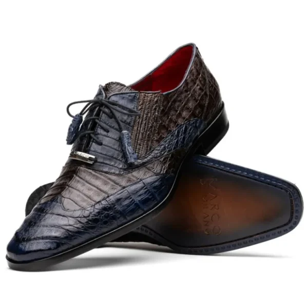 marco_di_milano_luciano_c_2.webp Online Marco di Milano Luciano Caiman Crocodile Wingtip Shoes Navy / Brown