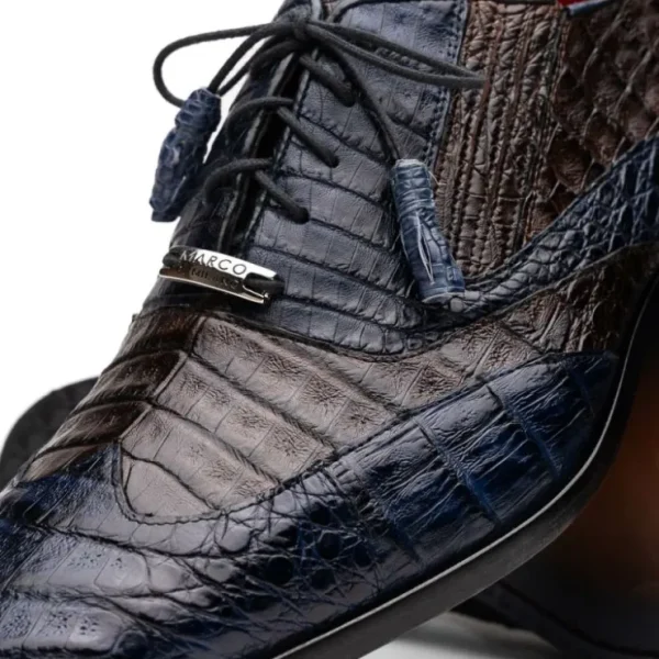 marco_di_milano_luciano_c_3.webp Online Marco di Milano Luciano Caiman Crocodile Wingtip Shoes Navy / Brown
