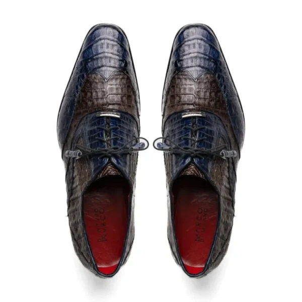 marco_di_milano_luciano_c_4.webp Online Marco di Milano Luciano Caiman Crocodile Wingtip Shoes Navy / Brown