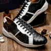 Clearance Marco di Milano Lyon II Ostrich Quill & Calfskin Sneakers Black / White