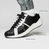 Clearance Marco di Milano Lyon II Ostrich Quill & Calfskin Sneakers Black / White