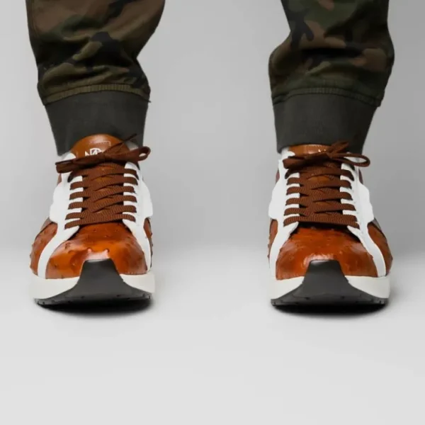 marco_di_milano_lyon_ii_o_14-1.webp Cheap Marco di Milano Lyon II Ostrich Quill & Calfskin Sneakers Brandy / White