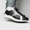 Clearance Marco di Milano Lyon II Ostrich Quill & Calfskin Sneakers Black / White