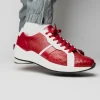 Discount Marco di Milano Lyon II Ostrich Quill & Calfskin Sneakers Red / White