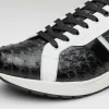 Clearance Marco di Milano Lyon II Ostrich Quill & Calfskin Sneakers Black / White